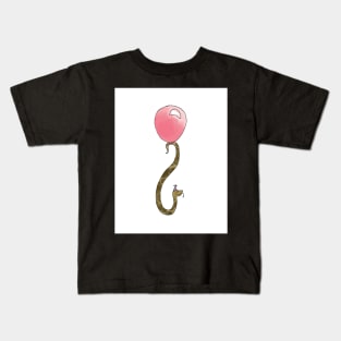 Snake with Balloon - Happy Birthday Kids T-Shirt